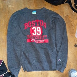 cute champion boston university crewneck